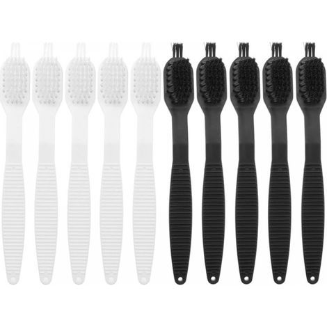 Lote de 10 pequeños cepillos de limpieza de nailon para electrodomésticos de cocina - para extractores de jugo y leche de soja - blanco y negro (1/5)
