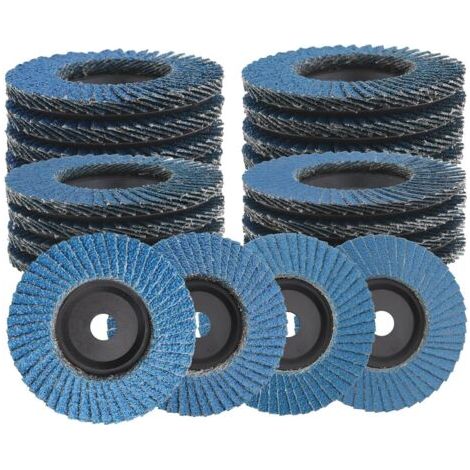 16 flap discs, 76 mm diameter, grit sizes 40/60/80/120, for angle grinders, grinding discs for metal and wood--DTEKGAZ