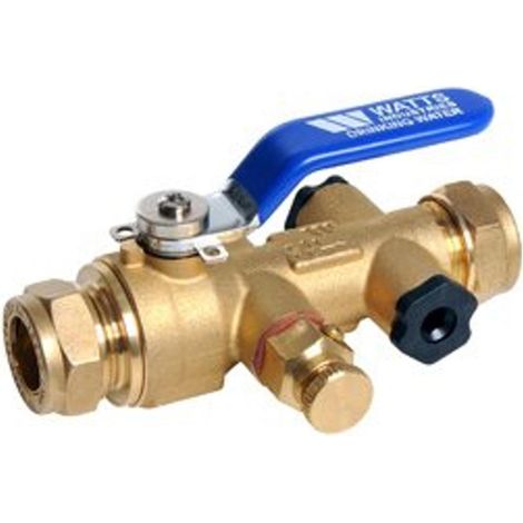 Watts Basic clapet anti-retour type cc avec poignée sans vidange et contrôle 22mm ea protection (1/2)