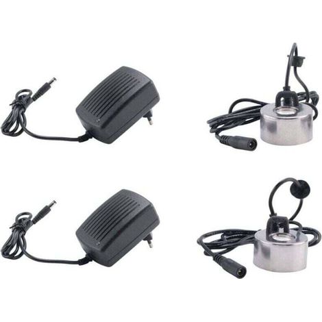 Humidificador ultrasónico de 2 piezas con enchufe de 45 mm, XU, nebulizador industrial de 24 V con cabezal europeo --Crezuo