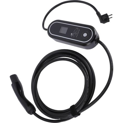 EV Charger Level 1 Level 2, Portable 23ft 16A with 120V Adapter, Adjustable Current, Scheduled Charging, Replacement for Model Y 3 SX (1/5)