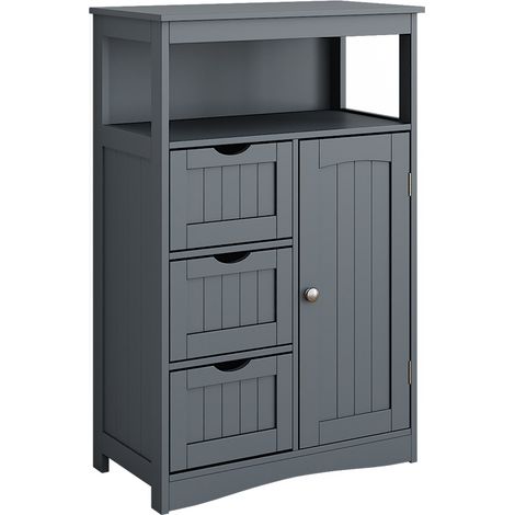 Midischrank Bianco, Grau, 56 x 86.5 cm, Vicco