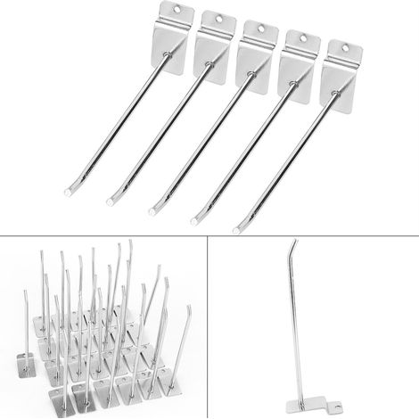 25 Wandhaken für 15 cm breite Lamellenwände, Produkthalter für Geschäfte, Regale (1/5)