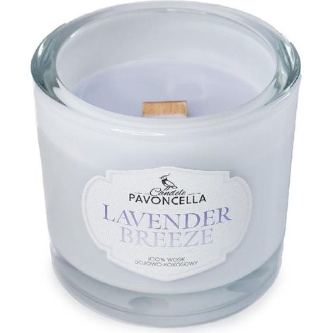 Candela di soia bianca "Brezza di Lavanda" 170 g
