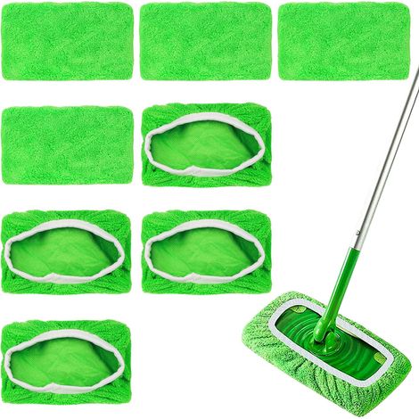 9 Pcs Lingettes de Nettoyage Réutilisables Pour Swiffer Balai Serpillière (1/5)