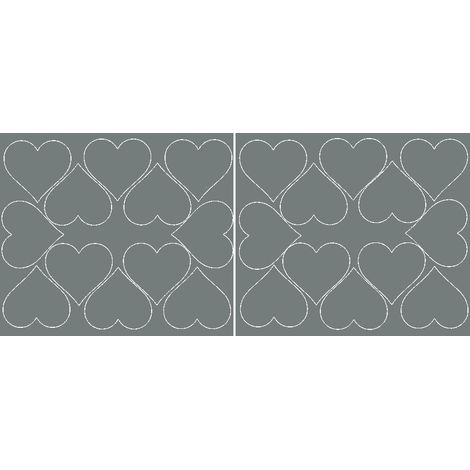 Pegatinas de corazones para el Día de San Valentín, 7 cm, 24 unidades, gris mate.