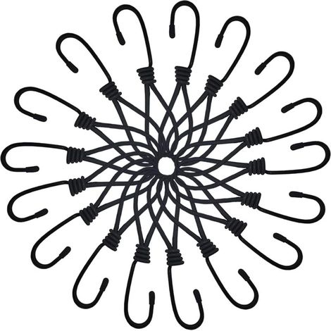 30 Pièces Tendeurs Elastique avec Crochets, 16cm Elastiques Sandows, Sandow Elastique pour Fixation Bache, Camping, Tente, Pavilion (1/5)
