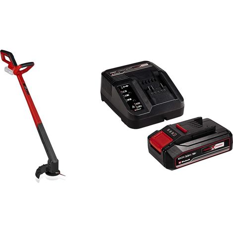 Coupe-Bordures sans Fil GC-CT 18/2411 Li P-Solo (18 V, Largeur de Coupe 24 cm, Bloc Moteur pivotant, poignée auxiliaire, 20 Lames en Plastique) avec Chargeur et Batterie 2,5Ah