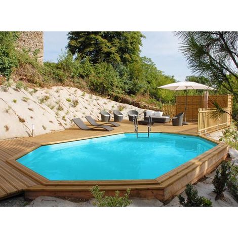 PISCINA GRE RECTANGULAR DE MADERA SUMBAY 656 X 456 X 131 AVOCADO (1/5)