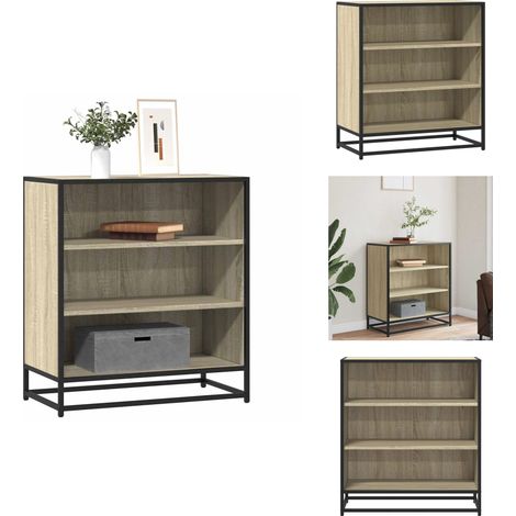 Sideboard Sonoma-Eiche 68x35x76 cm Holzwerkstoff und Metall - Sideboard - Sideboards - Anrichte - Regal (1/5)