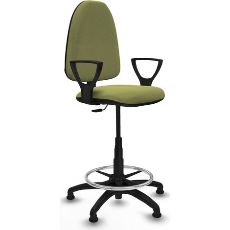 Piqueras y Crespo Taburete Aýna verde oliva ergonómico (1/3)