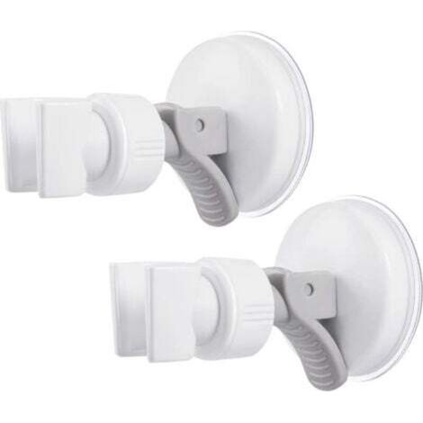 Supporto regolabile a ventosa per soffione doccia, supporto per soffione doccia, staffa di montaggio universale in plastica ABS cromata, marmo lucido, vetro, metallo e ceramica.