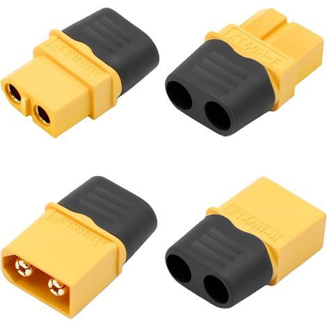 Paar XT60/XT60H Stecker und Buchsen, wasserdichte XT60 Stecker und Buchsen mit Funkenschutzgehäuse, XT60H Akkuanschluss für RC-LiPo-Akkus, tragbares Solarpanel (1/5)