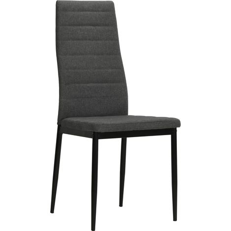 Maison Exclusive - Sedie da Pranzo 4 pz Grigie Legno Massello di Hevea e Tessuto