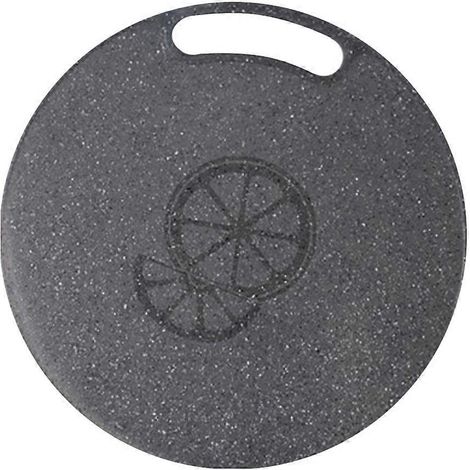 Planche à découper ronde en plastique imitation marbre (1 pièce, 35 x 0,8 cm) pour fruits et légumes.-35x35x0.8cm