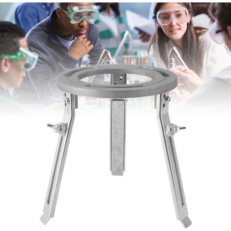 Dreibeinstativ für Öllampe, verstellbares Laborstativ aus Eisen mit rutschfestem Fuß für chemische Experimente, Höhe 15-22 cm, Gewicht 285 g, Modell LH-TR-A01 (1/5)