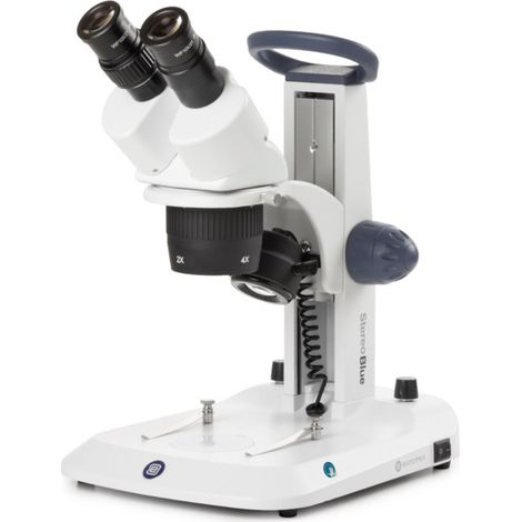 Stéréomicroscope binoculaire StereoBlue - 2x/4x - Statif à crémaillère
