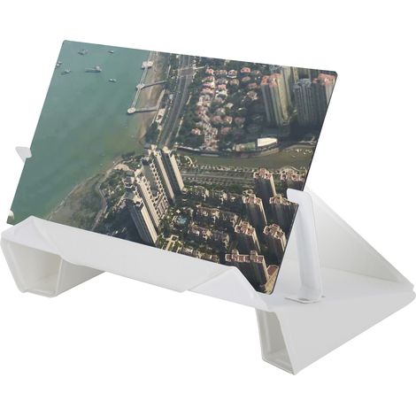 Amplificateur D'écran De Téléphone Portable - Loupe Vidéo 3D HD 10 Pouces - Pour Smartphone Jusqu'à 7 Pouces - Blanc - 1 Pièce (1/5)