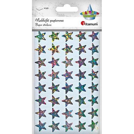 Pegatinas de estrella de titanio - 400 unidades, 10 unidades, plateadas, brillantes