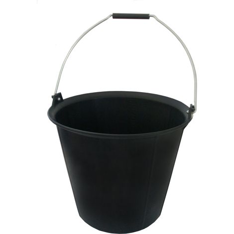 Eimer PRO SCHWARZ verstärkt mit Nasen 13 Liter Henkel Durchm. 6.3 mm TALIAPLAST - 310107