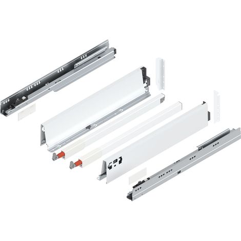 Blum Tandembox antaro D-Reling Schubladenschienen-Set 1 Paar, 65kg 450mm Vollauszug Blumotion, seidenweiß