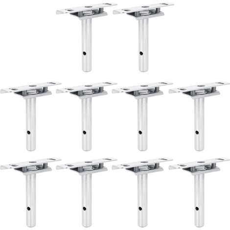 Supports Étagères Flottantes Invisibles - Acier Laminé À Froid 76mm - Pour Bibliothèque Et Rangement - Lot De 10 (1/5)