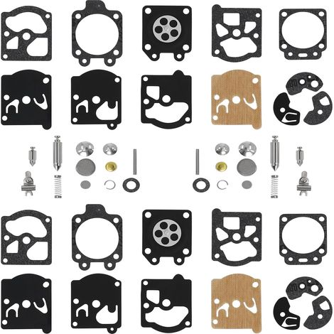 Kit de Réparation de Carburateur Joint Membrane Compatible avec Walbro K10-WAT WA & WT Series STIHL HusqVarna Poulan McCulloch Echo pour Débroussailleuse et Tronçonneuse (2 Jeux)