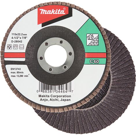 MAKITA D-28042 Flap disc c60 115mm x 22.23mm x 60g