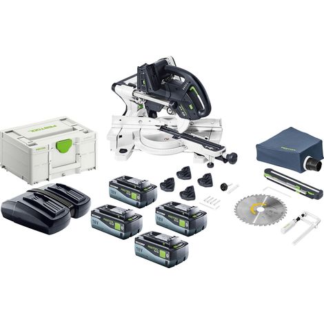 Tronzadora sin cable Festool KAPEX KSC 60 Basic 18 V / 36 V 216 mm sin escobillas + 4x batería 8,0 Ah + cargador + Systainer (1/5)