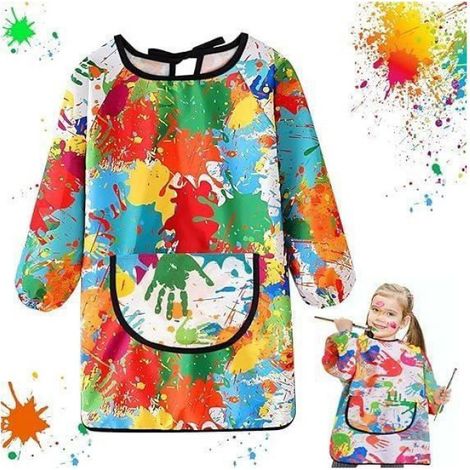 Tablier Peinture Enfant - Polyester Impermeable - Manches Longues - 7 À 11 Ans - 1 Piece (1/5)
