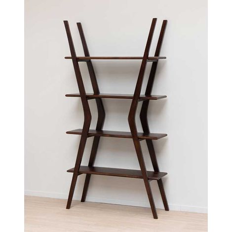 Etagère Soho en acacia 100x36x195cm (1/4)