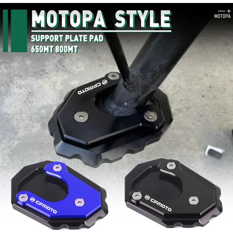 (Noir, 1 jeu) Compatible avec les motos CFMOTO 650MT et 800MT : accessoires, béquille latérale, extension, plaque de support, maxpower (1/4)