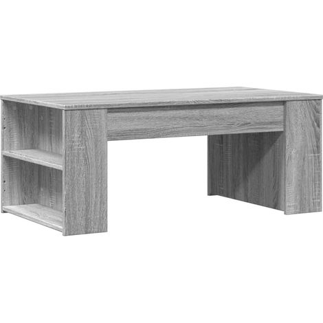 Tavolino con ripiani 102 x 55 x 42 cm in legno ingegnerizzato grigio DEC039996