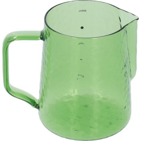 Pichet à mousse de lait 500 ml pichet en verre borosilicate polyvalent pour boisson au café vert (1/5)