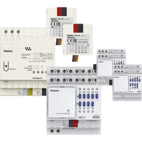 Theben KNX Set 3 MIX Spannungsversorgung, Schalt-/Jalousieaktor, weiß