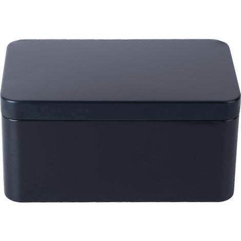 Boîte rectangulaire en fer-blanc, mini-boîte de rangement portable pour feuilles de thé, bonbons, rangement pour la maison - 13 x 8 x 6 cm (noir)-13.00X8.00X6.00CM-Black (1/4)