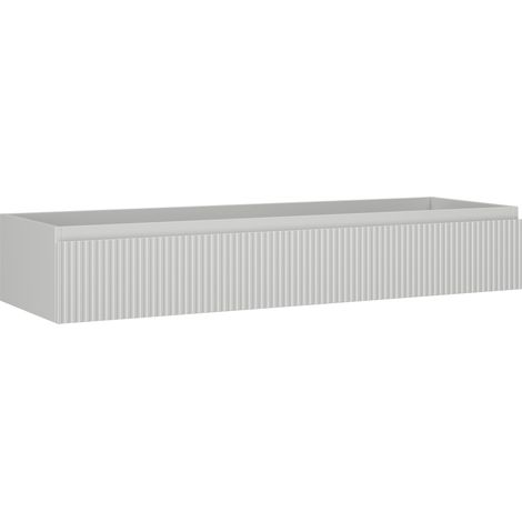 Mexen Rivel mobile da bagno sottolavabo 140 cm, 1 cassetto, scanalato, grigio opaco - 91A20-14023-1-BF62 (1/5)