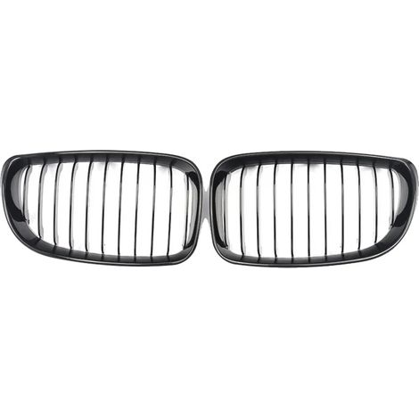 Grille avant de rein, finition noir brillant, montage direct pour voiture compacte de luxe, comme indiqué (1/2)