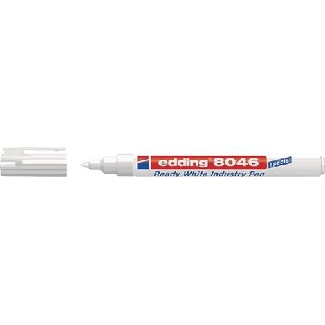 Marcador industrial permanente 8046 blanco trazo B.1-3mm punta redonda EDDING (1/2)