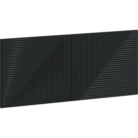 Wall-Mounted Headboard HAARLEM Black Engineered Wood vidaXL (1/5)
