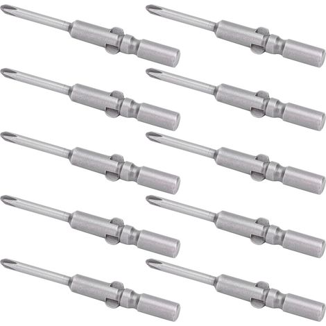 Lot de 10 embouts de tournevis électrique cruciformes en acier allié trempé avec outils magnétiques 3 mm (1/5)