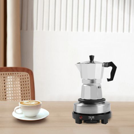 500W Espresso Maker Kaffee 3 Tassen Urne Espressokocher & Mokkakannen Heizplatte