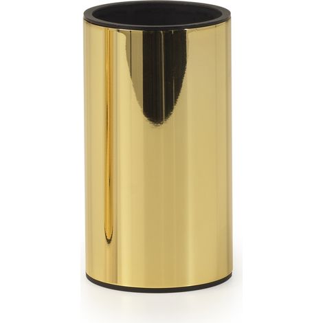 PORTASPAZZOLINI ELETTRA D.7XH12CM INOX COLOR ORO (1/4)