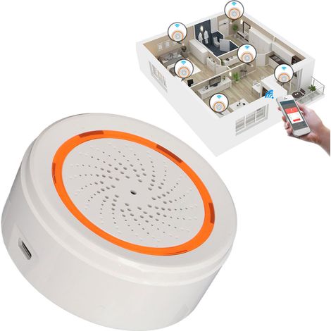 Alarme sonore et lumineuse Graffiti Zigbee, alarme intelligente avec contrôle à distance via application, alimentation USB, piles non incluses (1/5)
