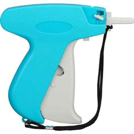 Pistolet à étiquettes aiguille en acier inoxydable point fin attachant pour vêtements avec 10000 attaches blanches (1/5)