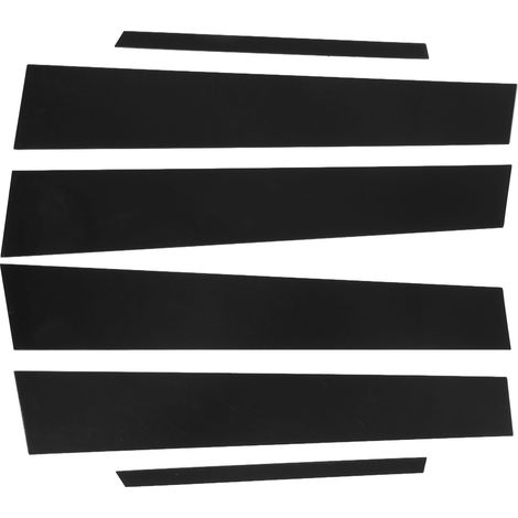 Lot de 6 garnitures de montants de porte B, noir brillant, autocollant pour vitre latérale extérieure, pour Honda Accord 8e génération (2008-2012) (1/5)