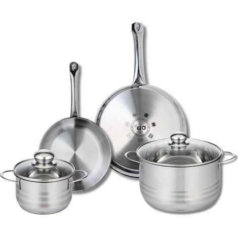 Ensemble de 2 Poêles de cuisson 24 et 28 cm et 2 faitouts 16 et 24 cm Elo Profi Brillant (1/5)