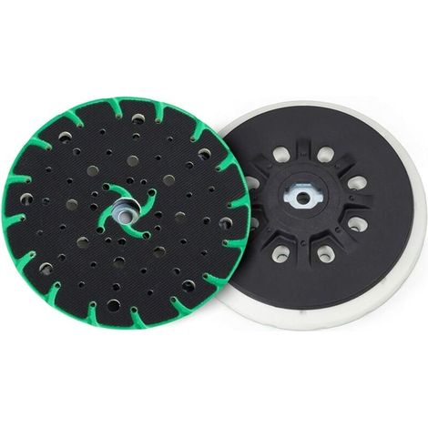 Plateau ponceuse 150 mm avec aspiration Filetage M8 Compatible ponceuses excentriques Bosch, Makita, Festool Pour ponçage bois dur (1/5)