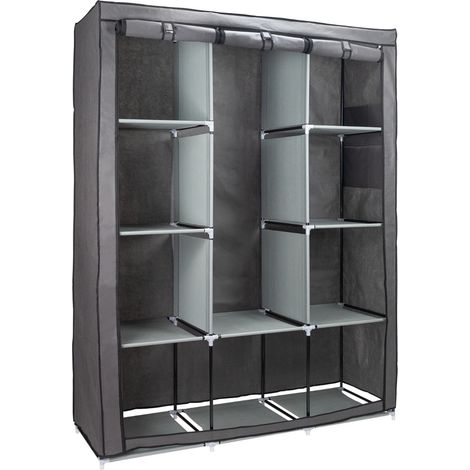 Armario Ropero de Tela Max Gris 128x45x169cm Thinia Home (1/5)