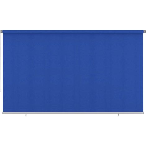 vidaXL Store roulant d'extérieur 405 (l) x 230 (H) cm bleu HDPE (1/5)